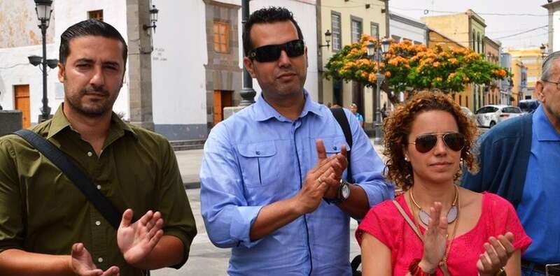 Juan Antonio Peña, candidato a la Alcaldía por Cicua, junto a los también ediles Norberto Melián y Vanesa Cruz (Foto TA)
